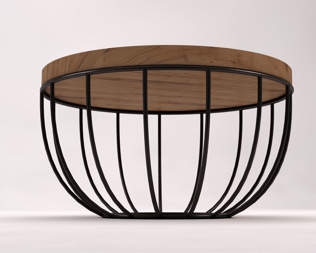 LOUNGE TABLE---Round support and rod legs 3D model_16