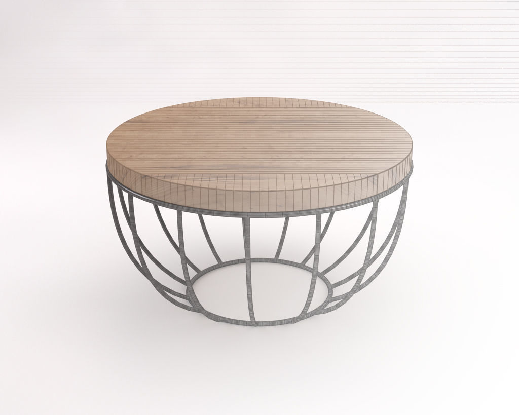 LOUNGE TABLE---Round support and rod legs 3D model_1