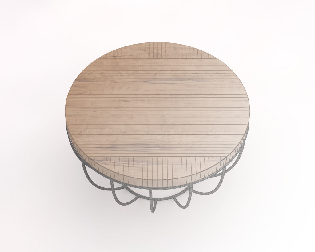 LOUNGE TABLE---Round support and rod legs 3D model_13