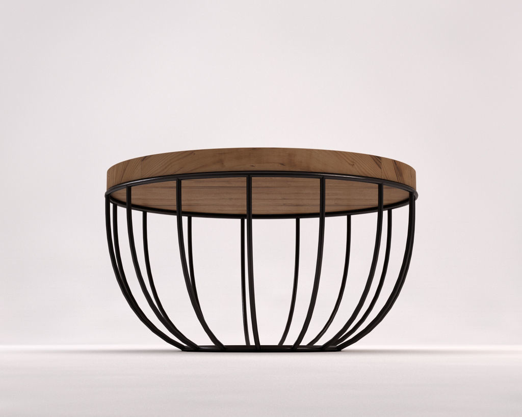 LOUNGE TABLE---Round support and rod legs 3D model_15