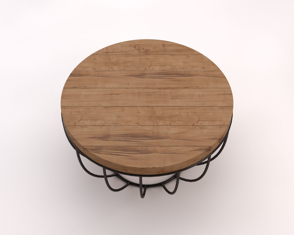 LOUNGE TABLE---Round support and rod legs 3D model_12