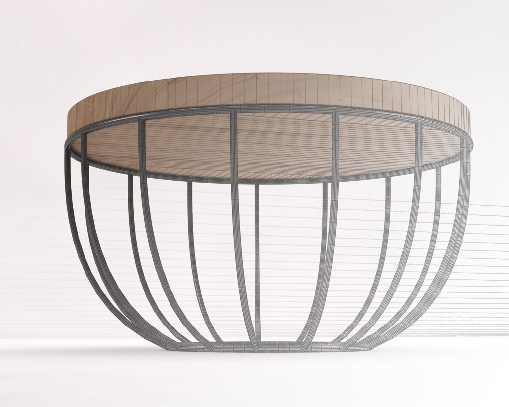 LOUNGE TABLE---Round support and rod legs 3D model_17