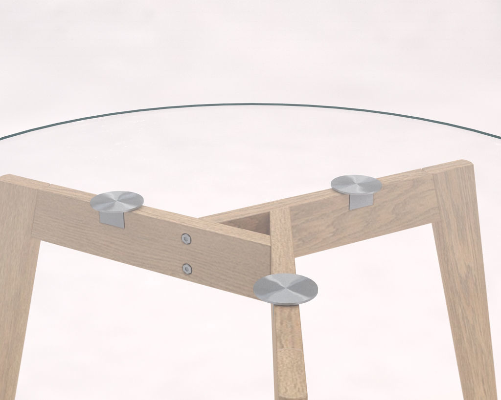 LOUNGE TABLE---Tripod and glass tray 3D model_14