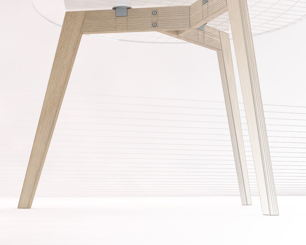 LOUNGE TABLE---Tripod and glass tray 3D model_19