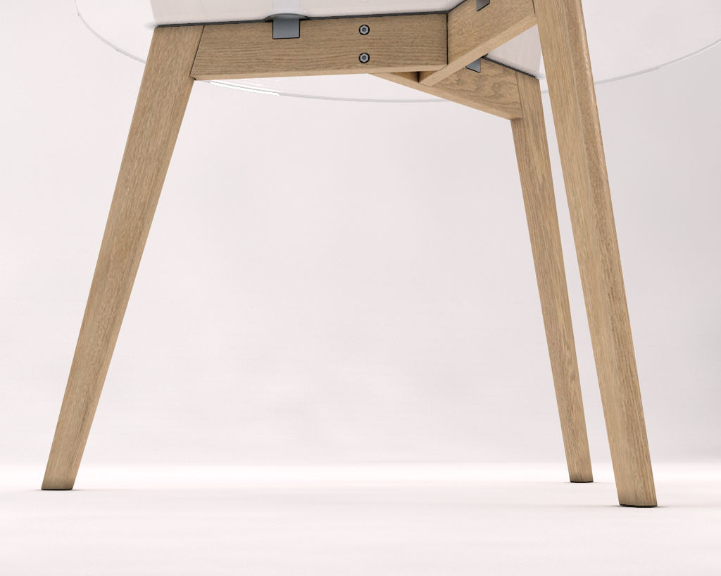 LOUNGE TABLE---Tripod and glass tray 3D model_18