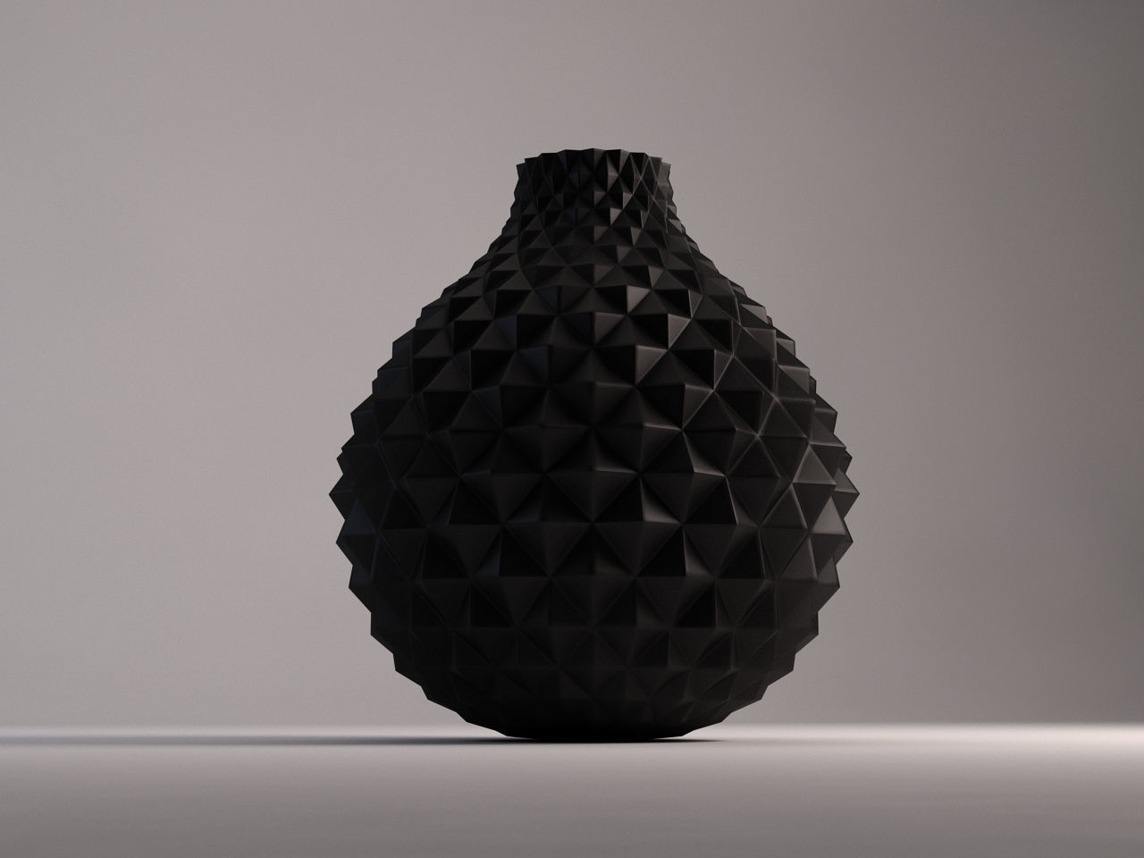 CERAMIC VASE---Diamond relief 3D model_17