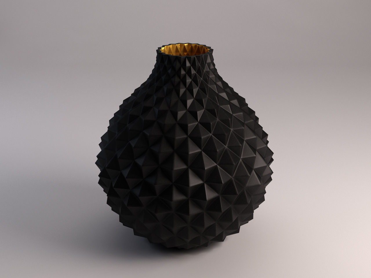 CERAMIC VASE---Diamond relief 3D model_6