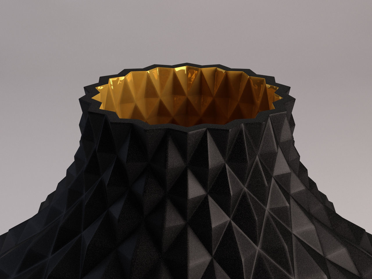 CERAMIC VASE---Diamond relief 3D model_14