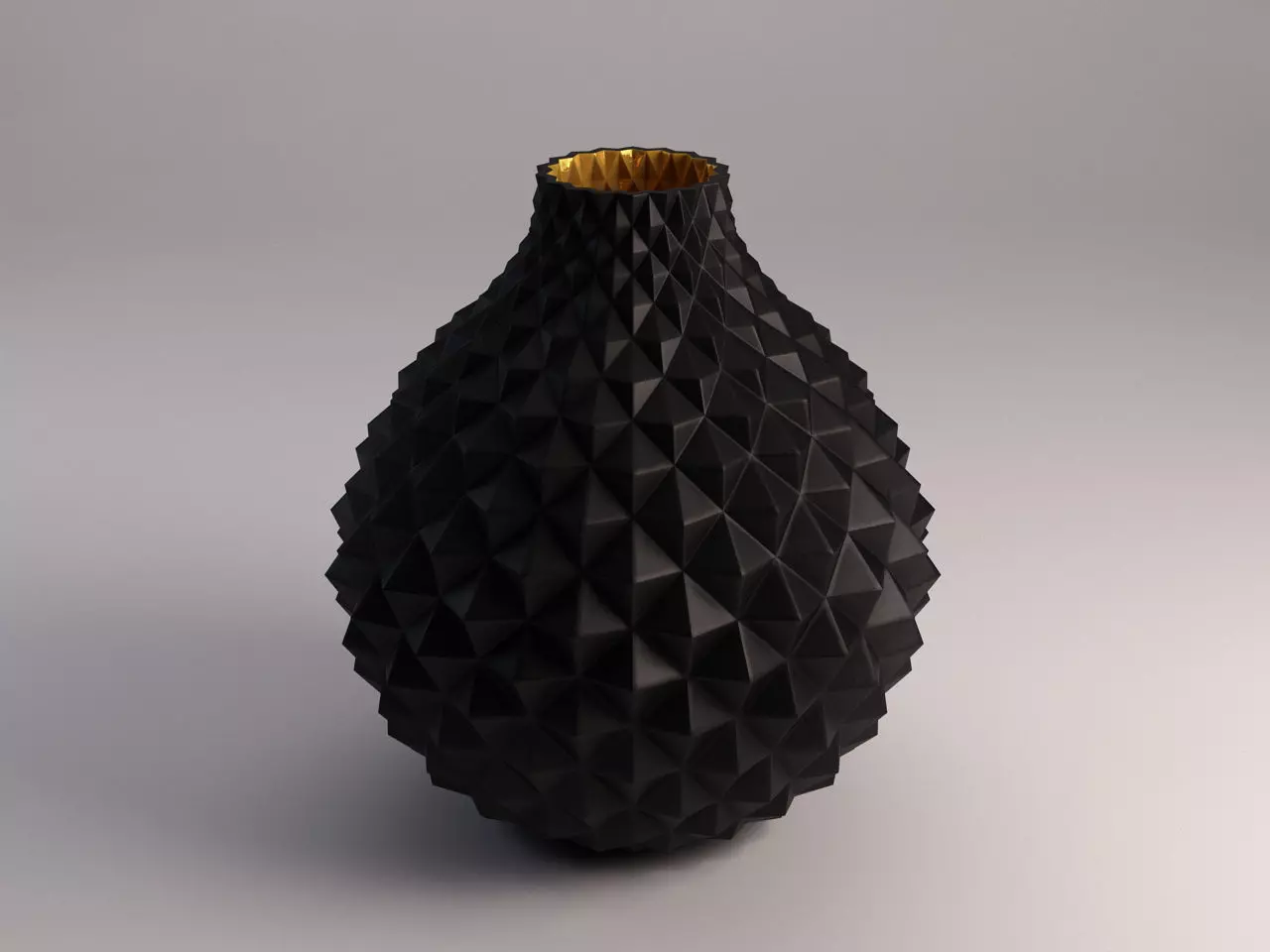 CERAMIC VASE---Diamond relief 3D model_0