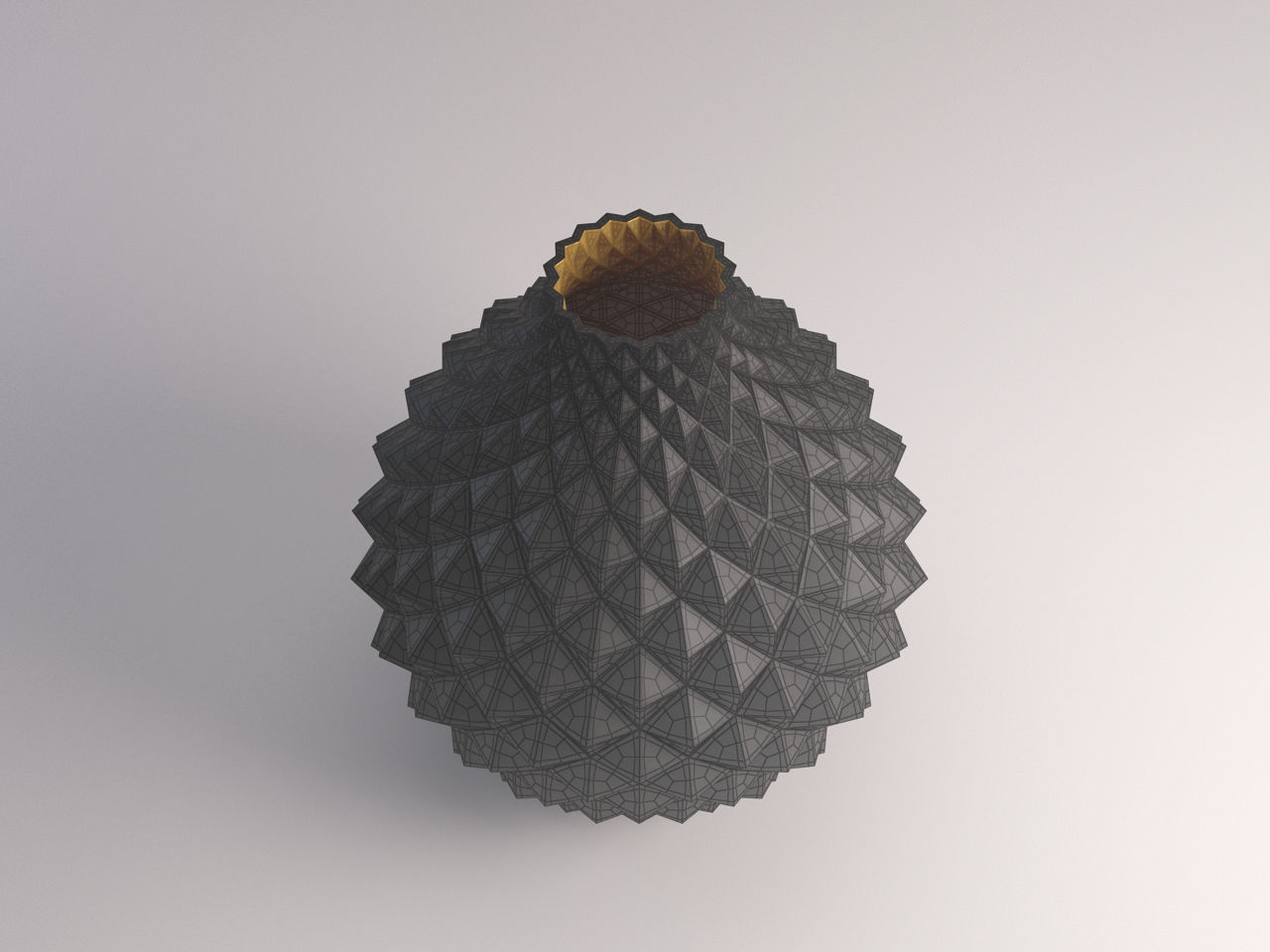 CERAMIC VASE---Diamond relief 3D model_13