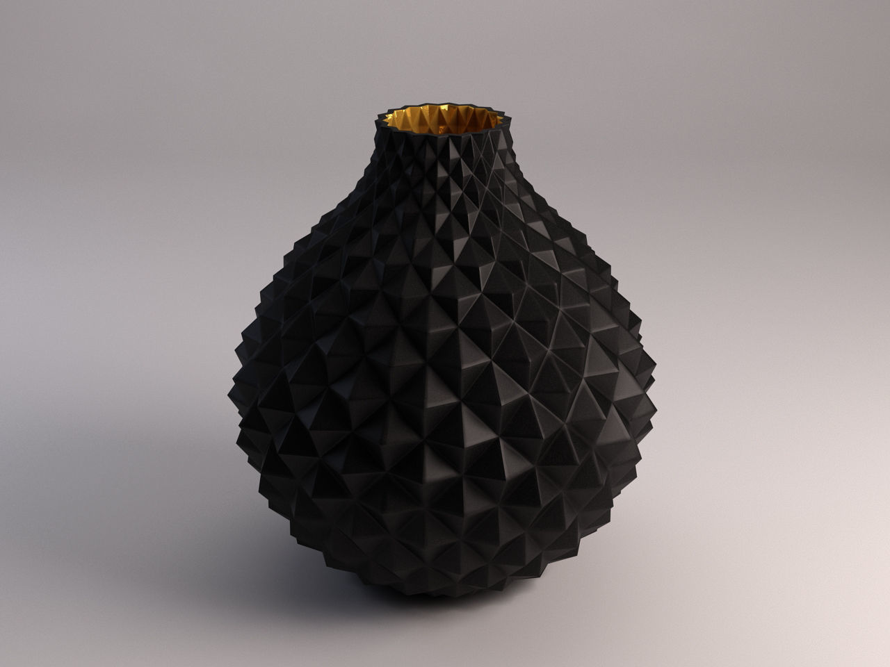 CERAMIC VASE---Diamond relief 3D model_7