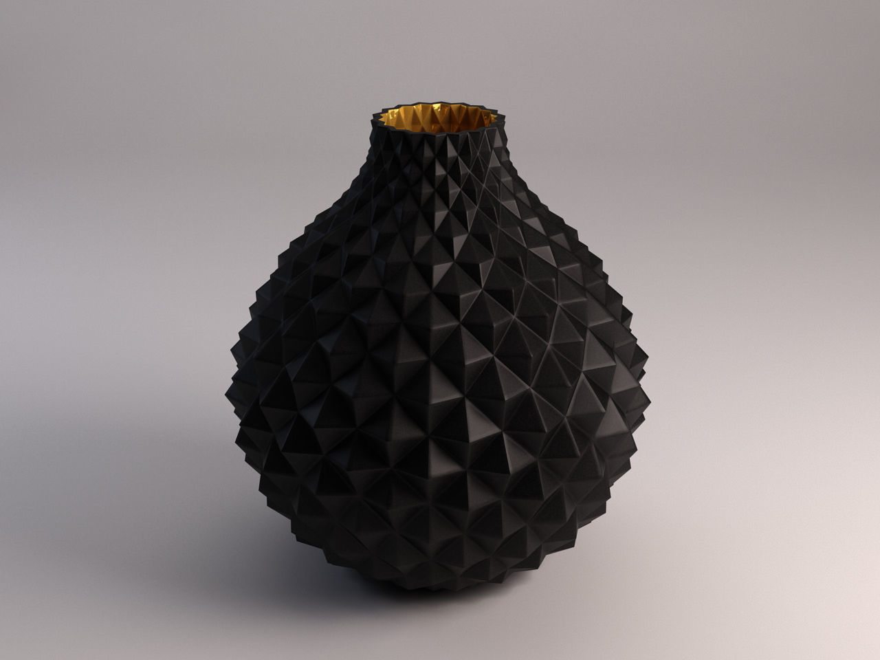 CERAMIC VASE---Diamond relief 3D model_8