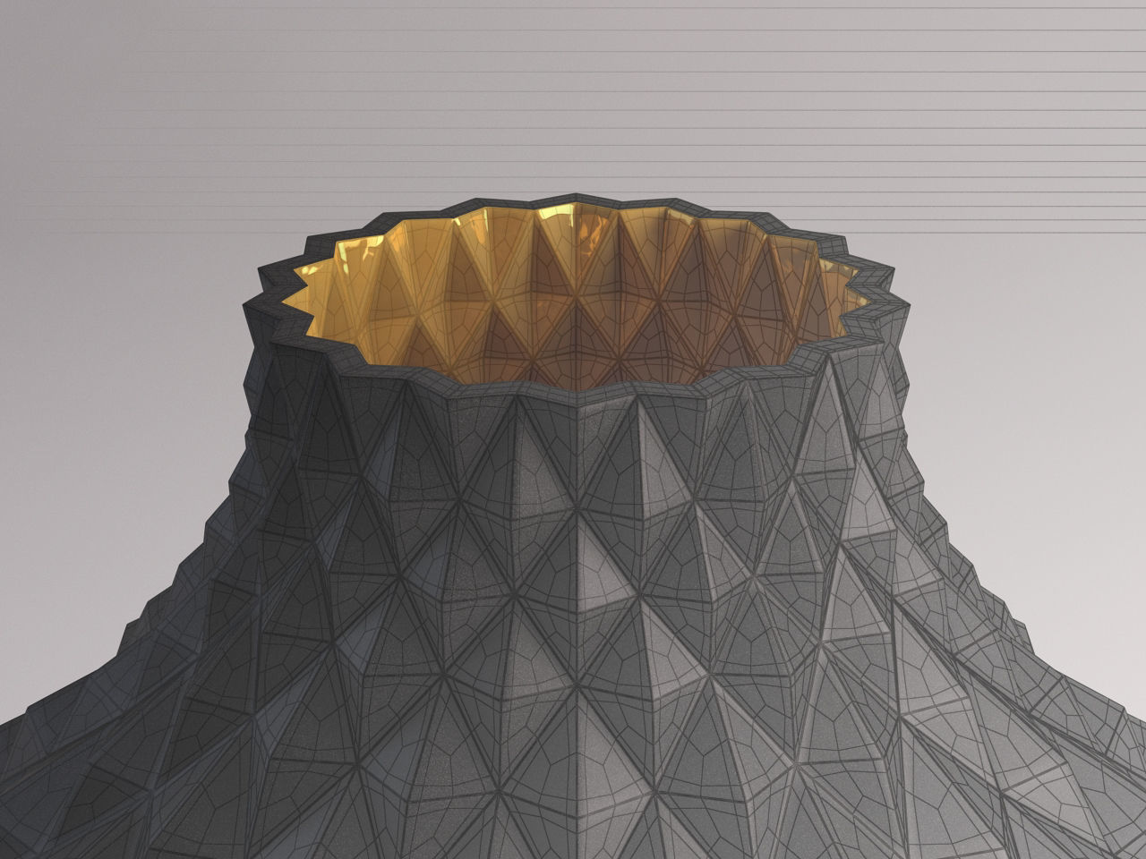 CERAMIC VASE---Diamond relief 3D model_15