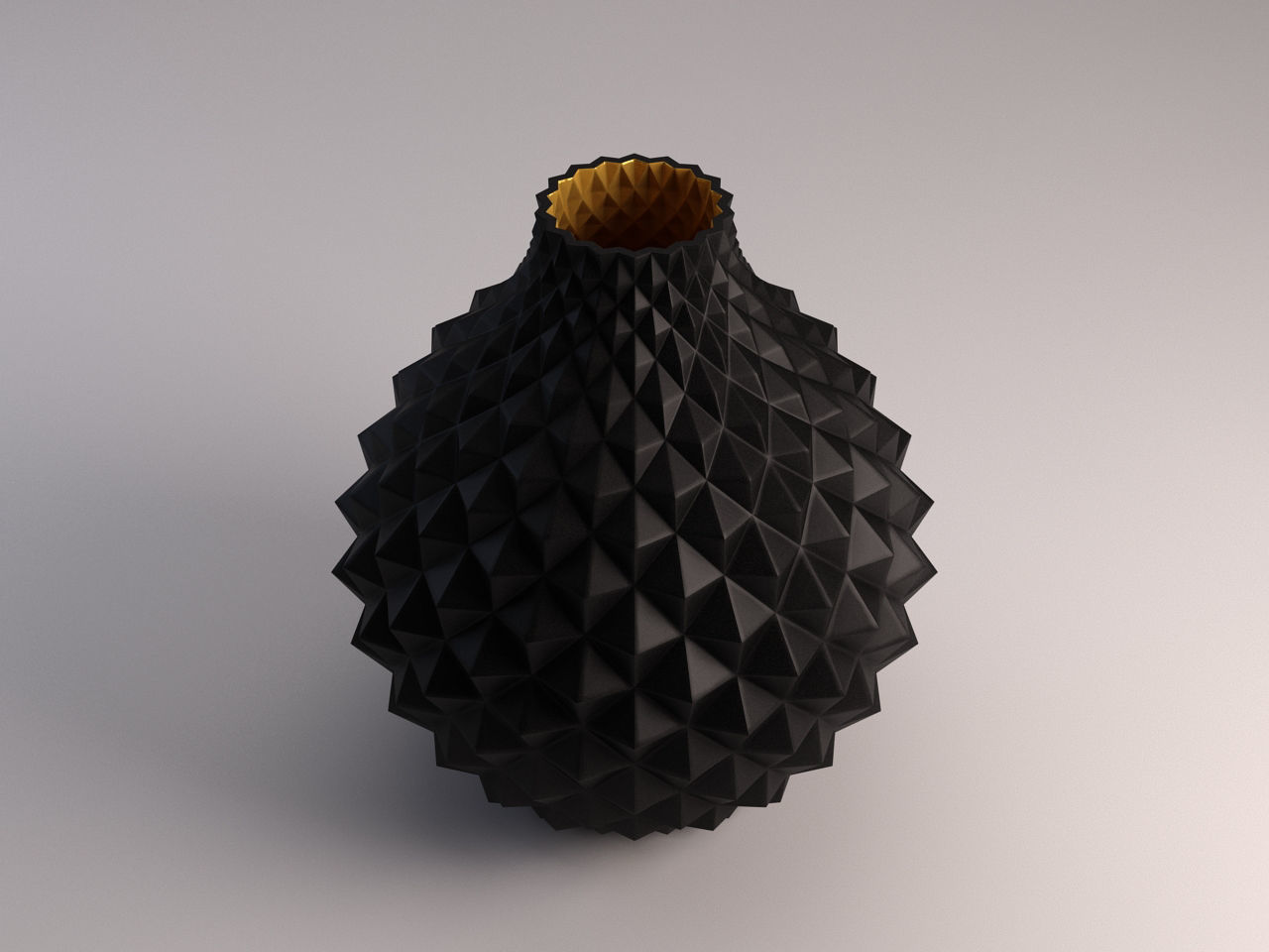 CERAMIC VASE---Diamond relief 3D model_10