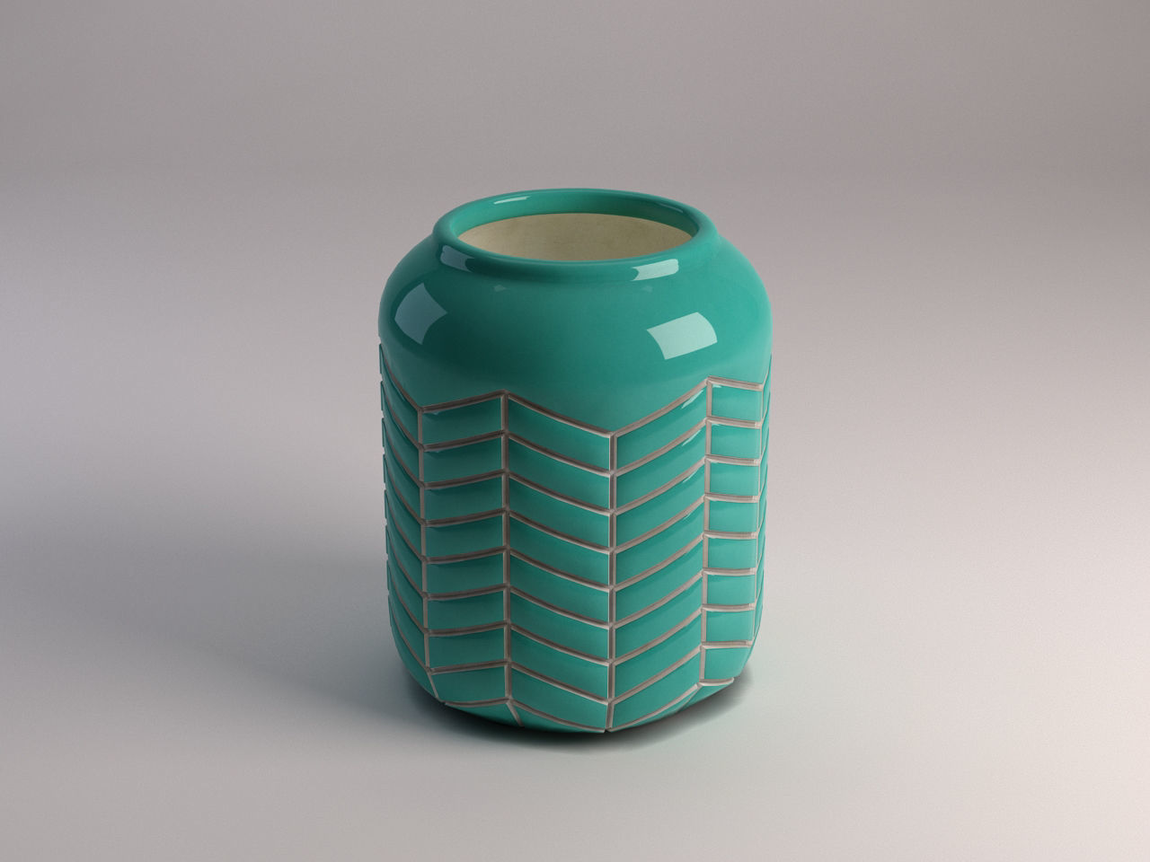 CERAMIC VASE---Toothed pattern 3D model_6