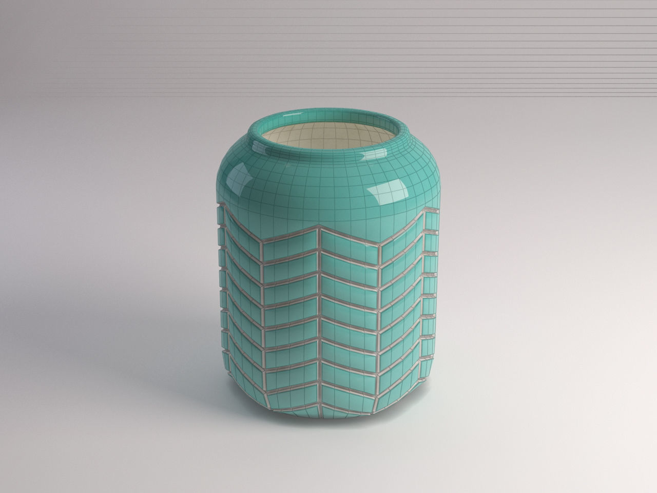 CERAMIC VASE---Toothed pattern 3D model_4