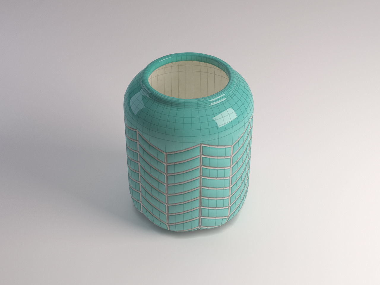CERAMIC VASE---Toothed pattern 3D model_12