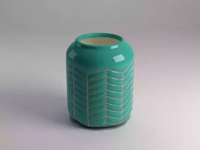 CERAMIC VASE---Toothed pattern 3D model