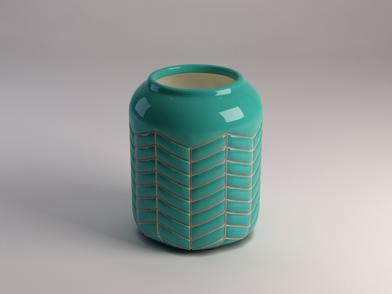 CERAMIC VASE---Toothed pattern 3D model_8