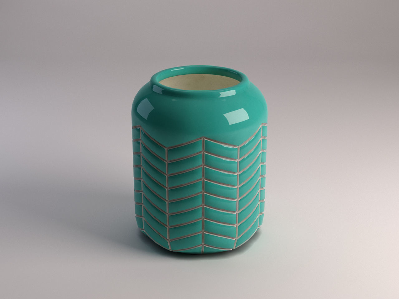CERAMIC VASE---Toothed pattern 3D model_7