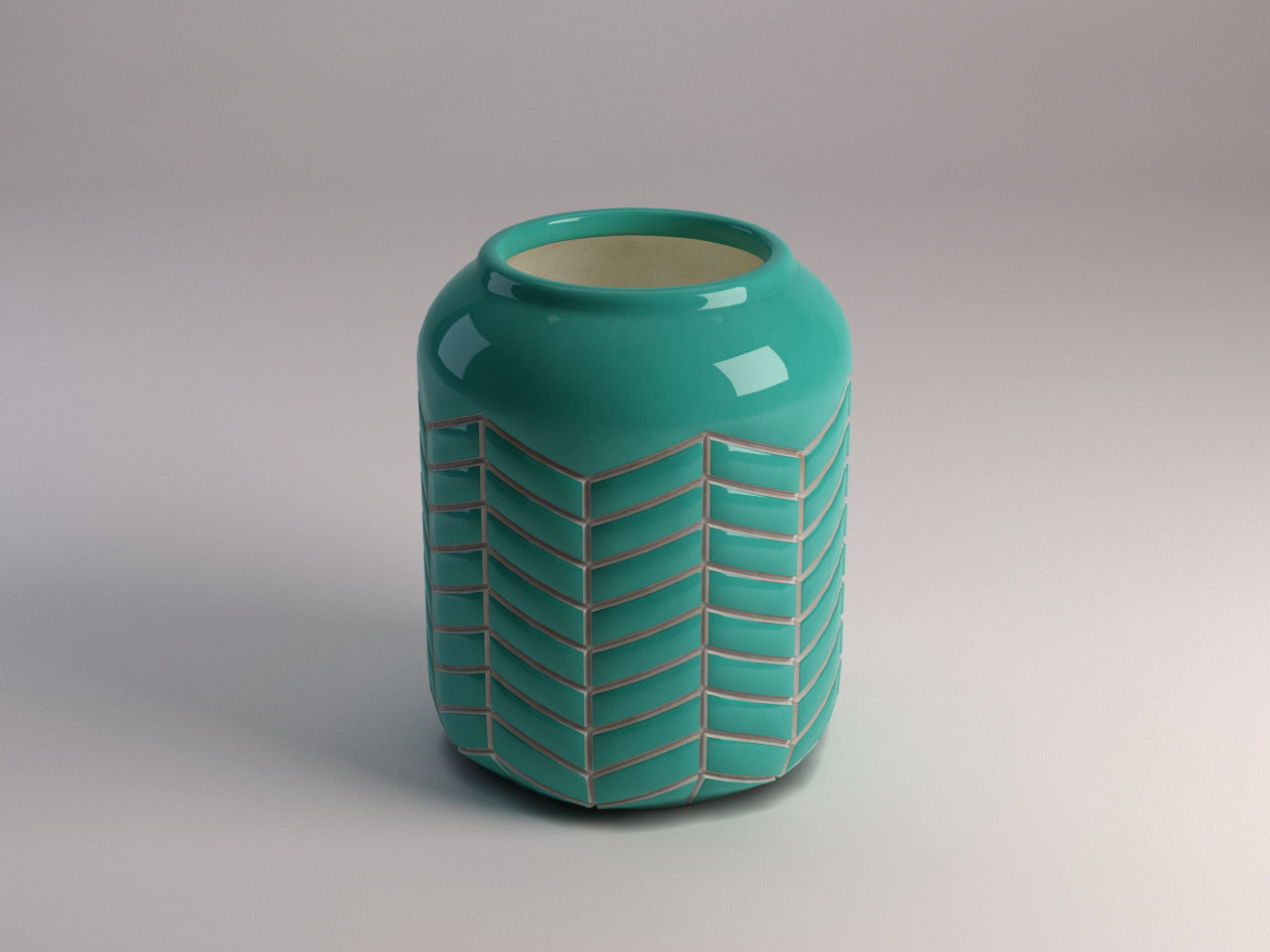 CERAMIC VASE---Toothed pattern 3D model_5