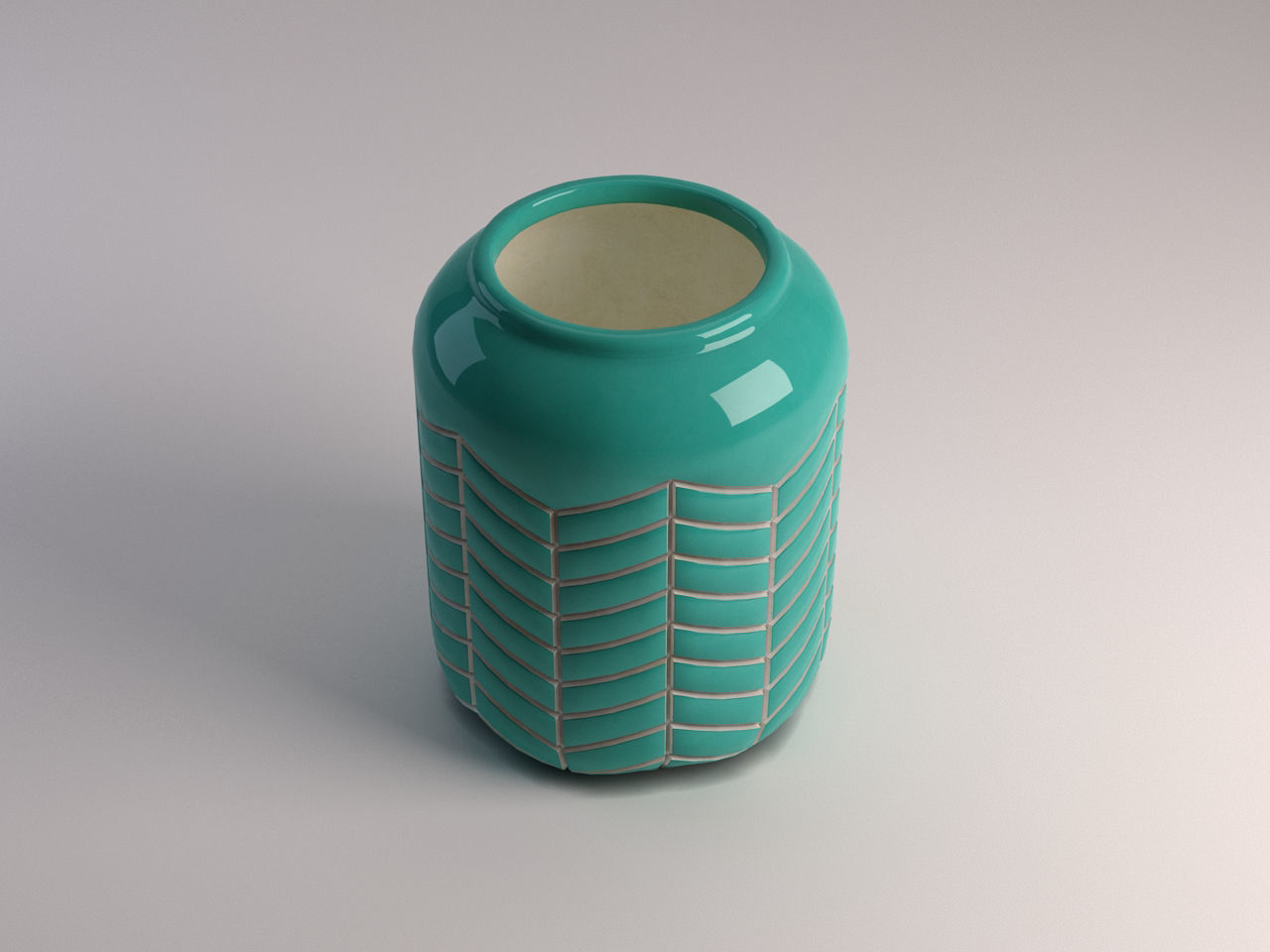 CERAMIC VASE---Toothed pattern 3D model_11