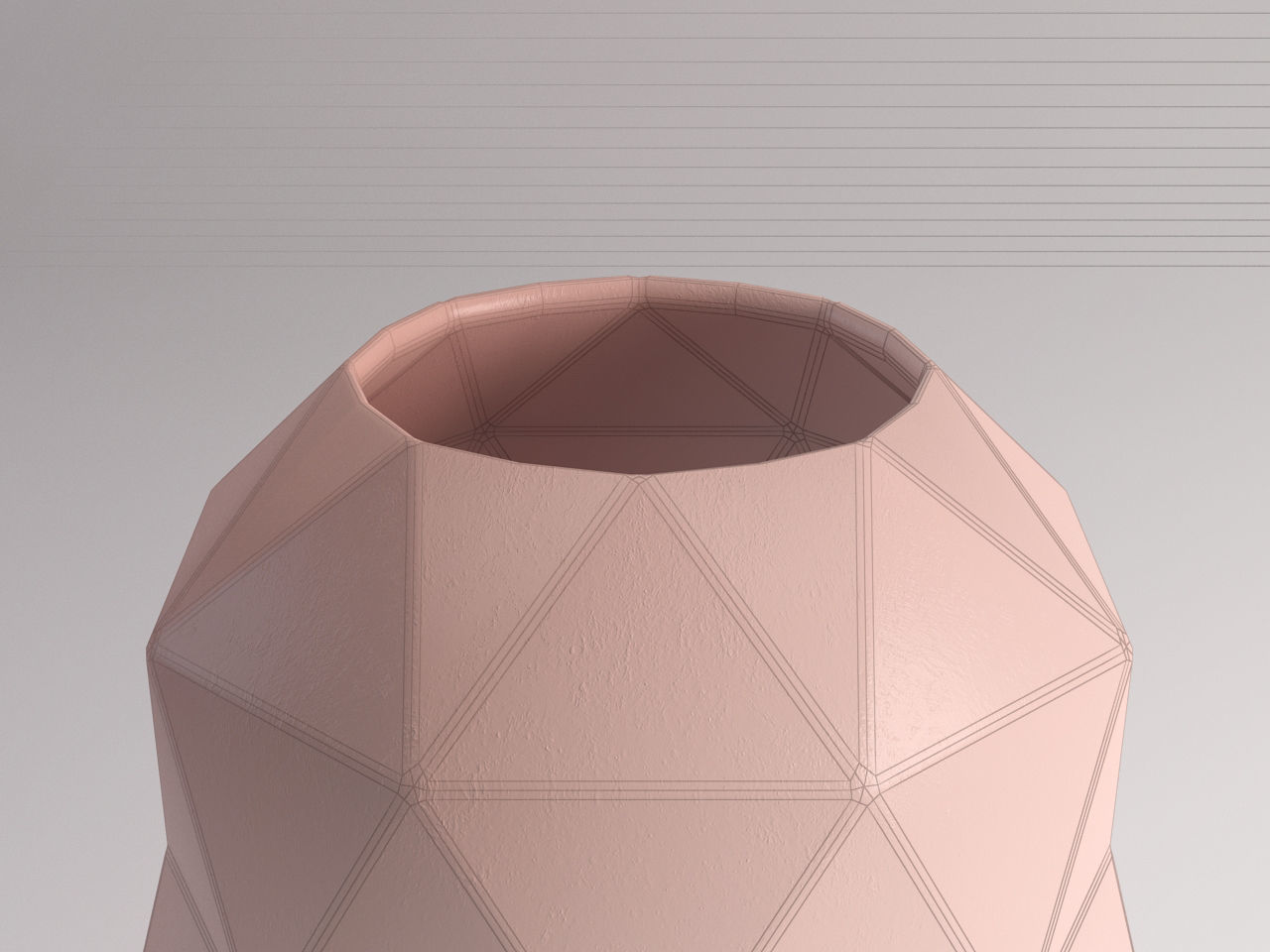 CERAMIC VASE---Triangular relief 3D model_15