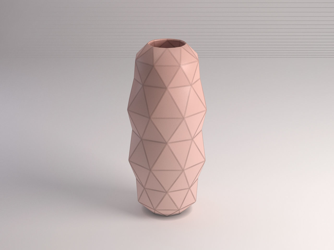 CERAMIC VASE---Triangular relief 3D model_1
