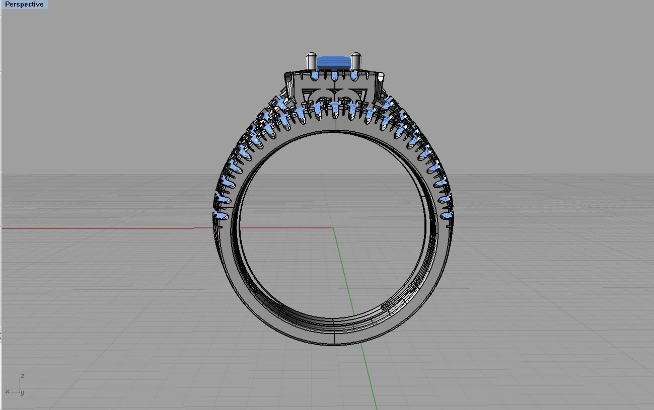 Diamond  Ring 3D print model 3D print model_9