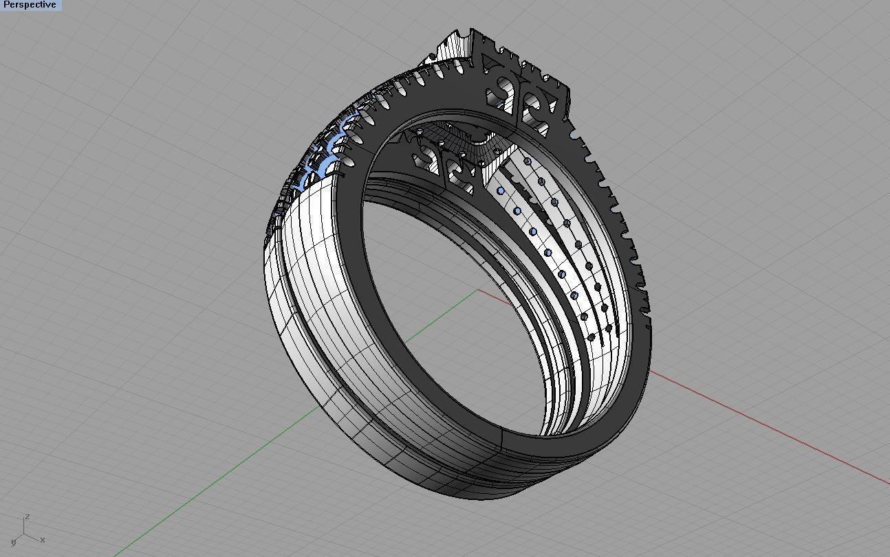 Diamond  Ring 3D print model 3D print model_11