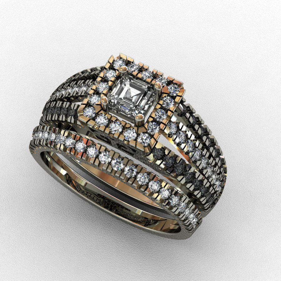 Diamond  Ring 3D print model 3D print model_6