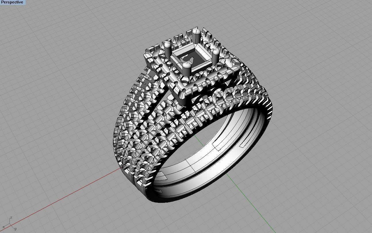 Diamond  Ring 3D print model 3D print model_12