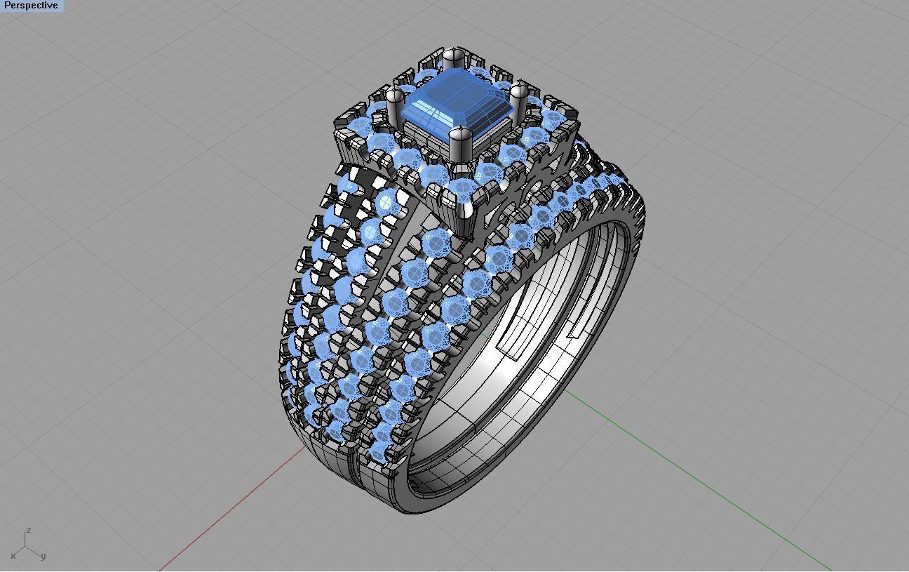Diamond  Ring 3D print model 3D print model_14