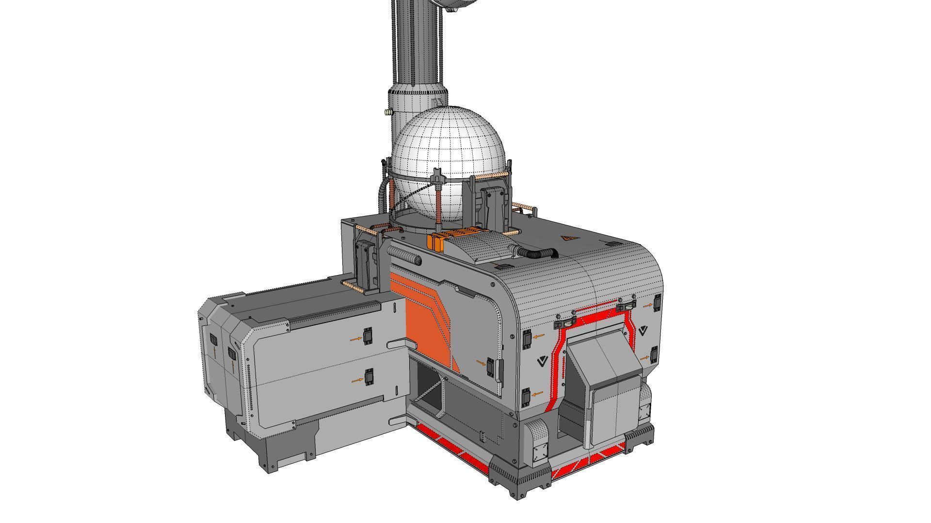 Sci fi antenna 16 3D model_28