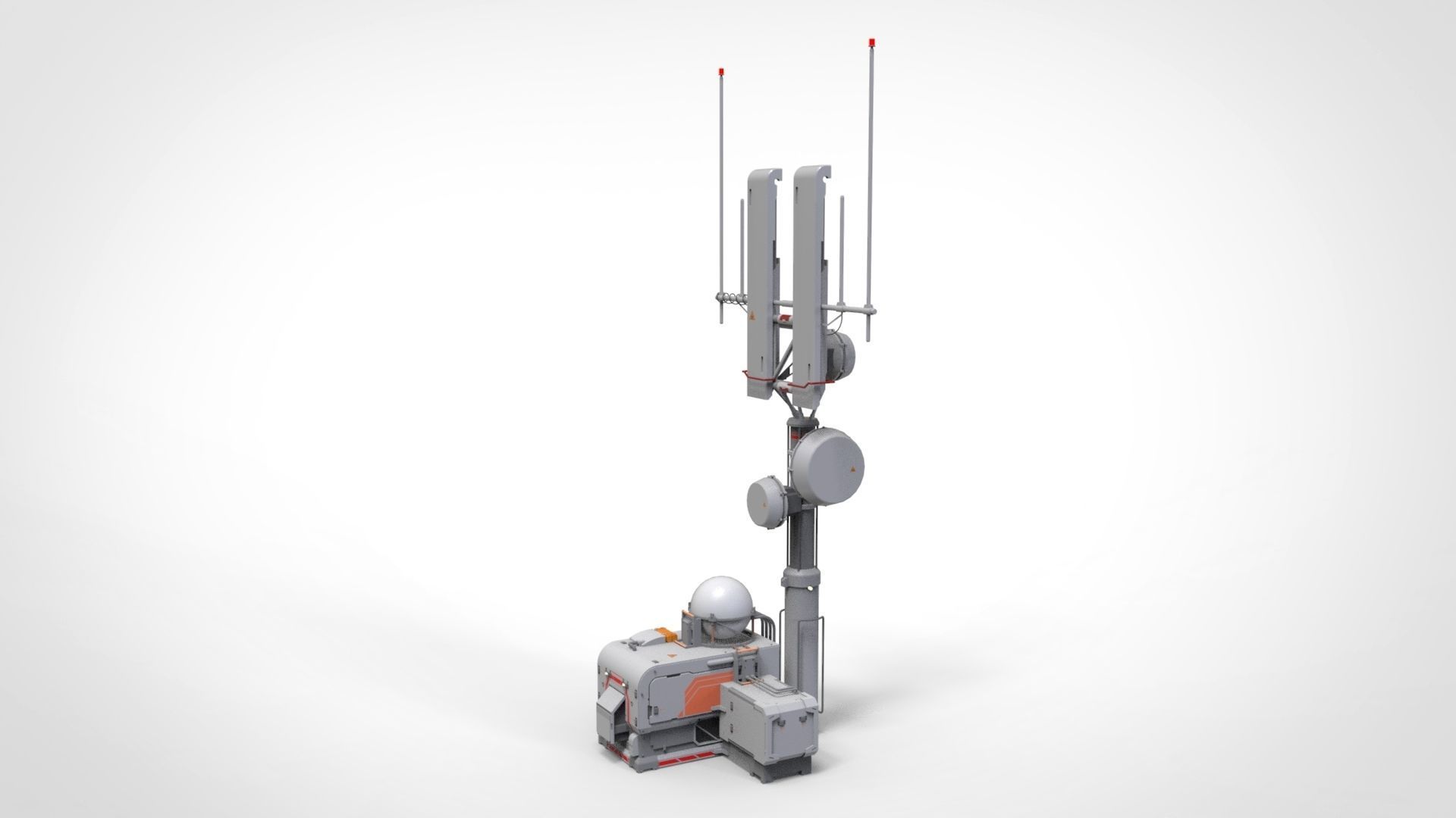 Sci fi antenna 16 3D model_2