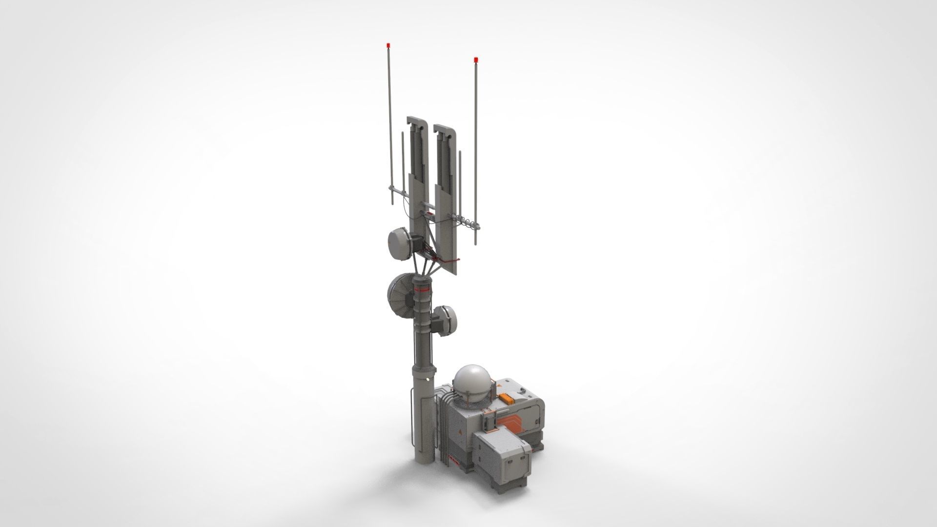 Sci fi antenna 16 3D model_5