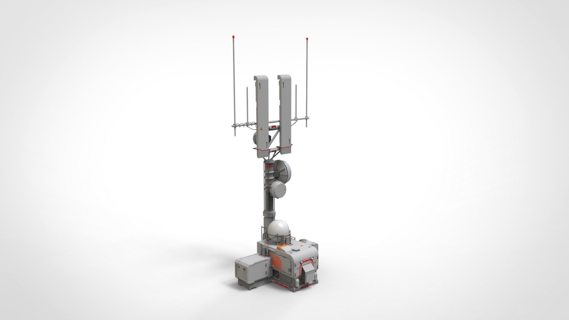 Sci fi antenna 16 3D model_7