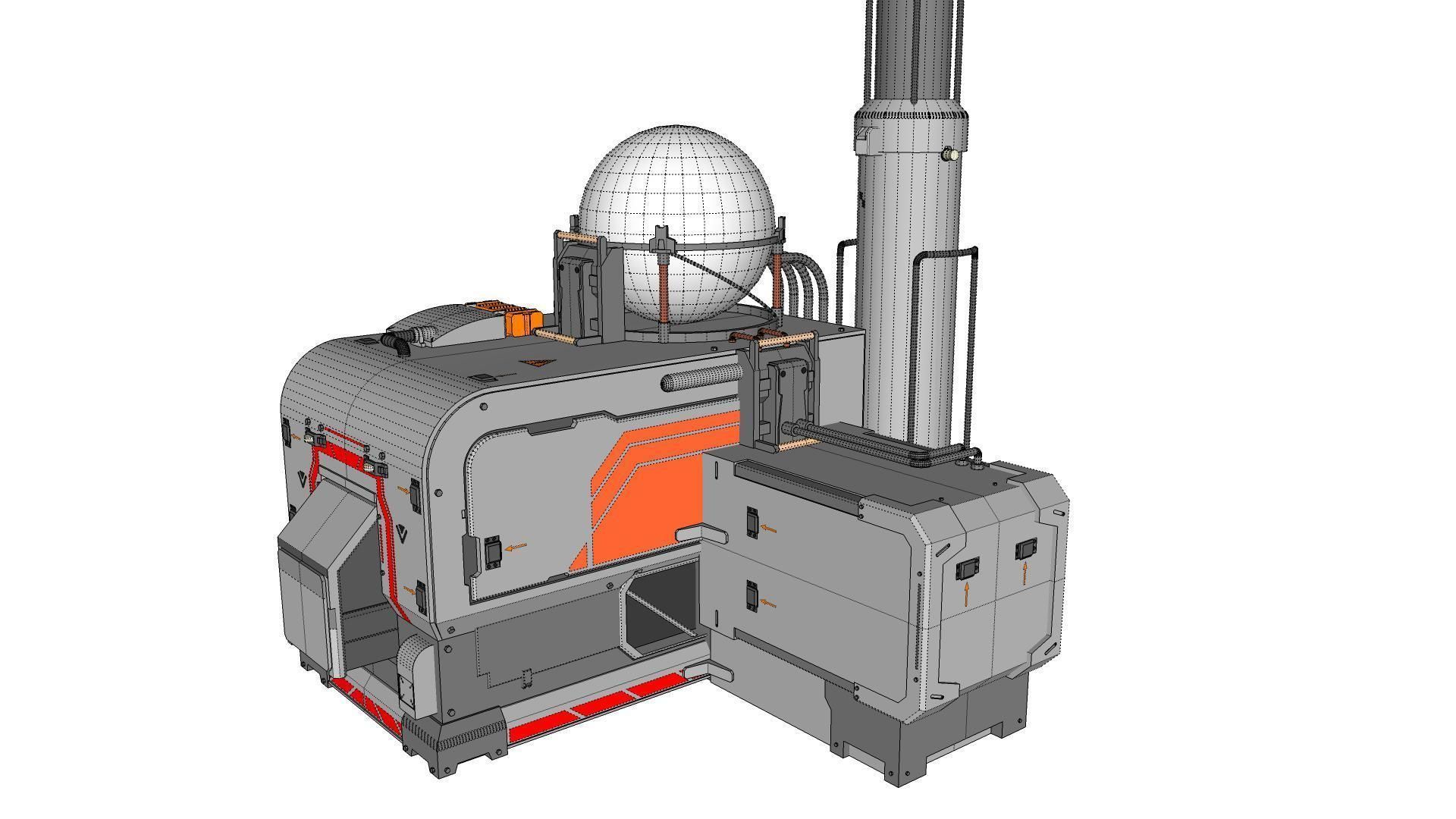 Sci fi antenna 16 3D model_30