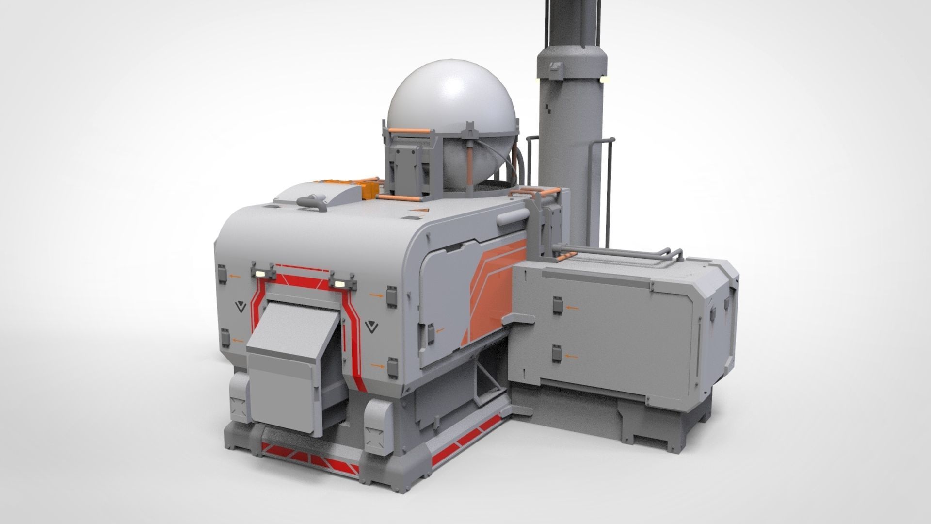 Sci fi antenna 16 3D model_10