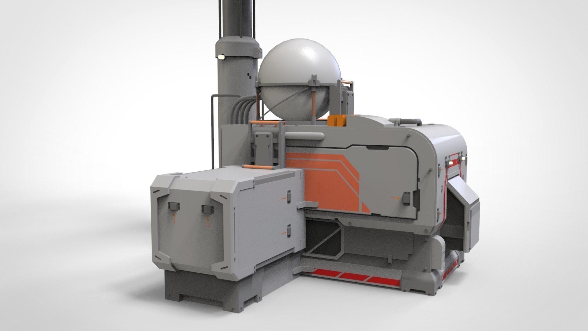 Sci fi antenna 16 3D model_11