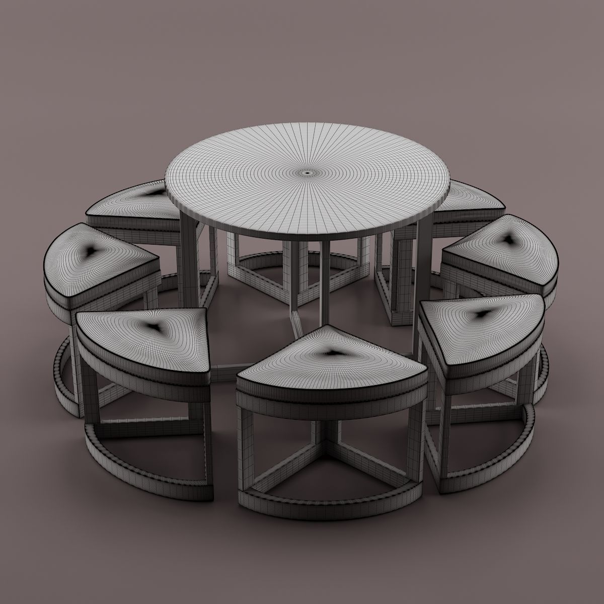 Compact Dining Table 3D model_4