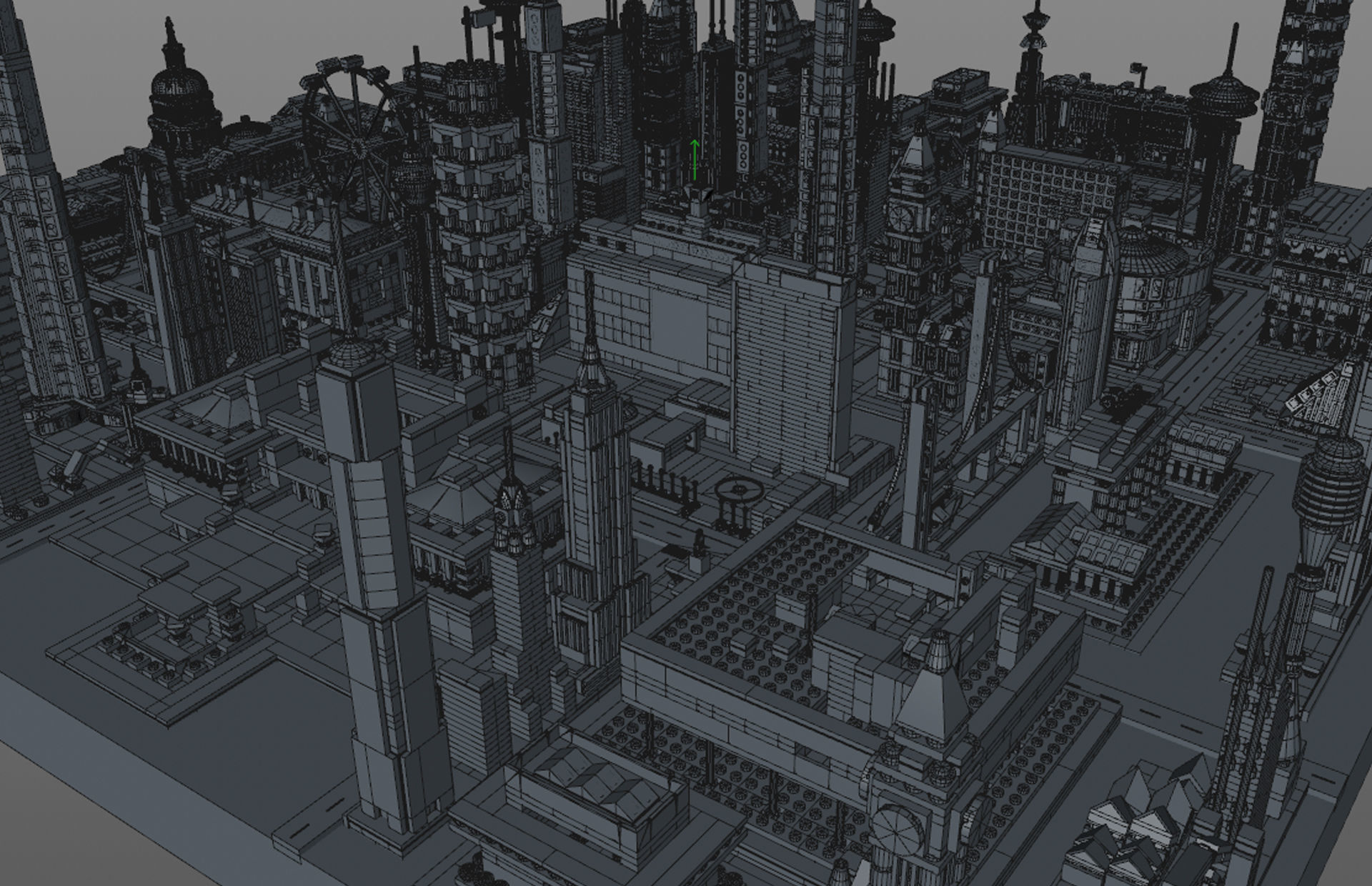 Lego city new 2 Low-poly 3D model_9