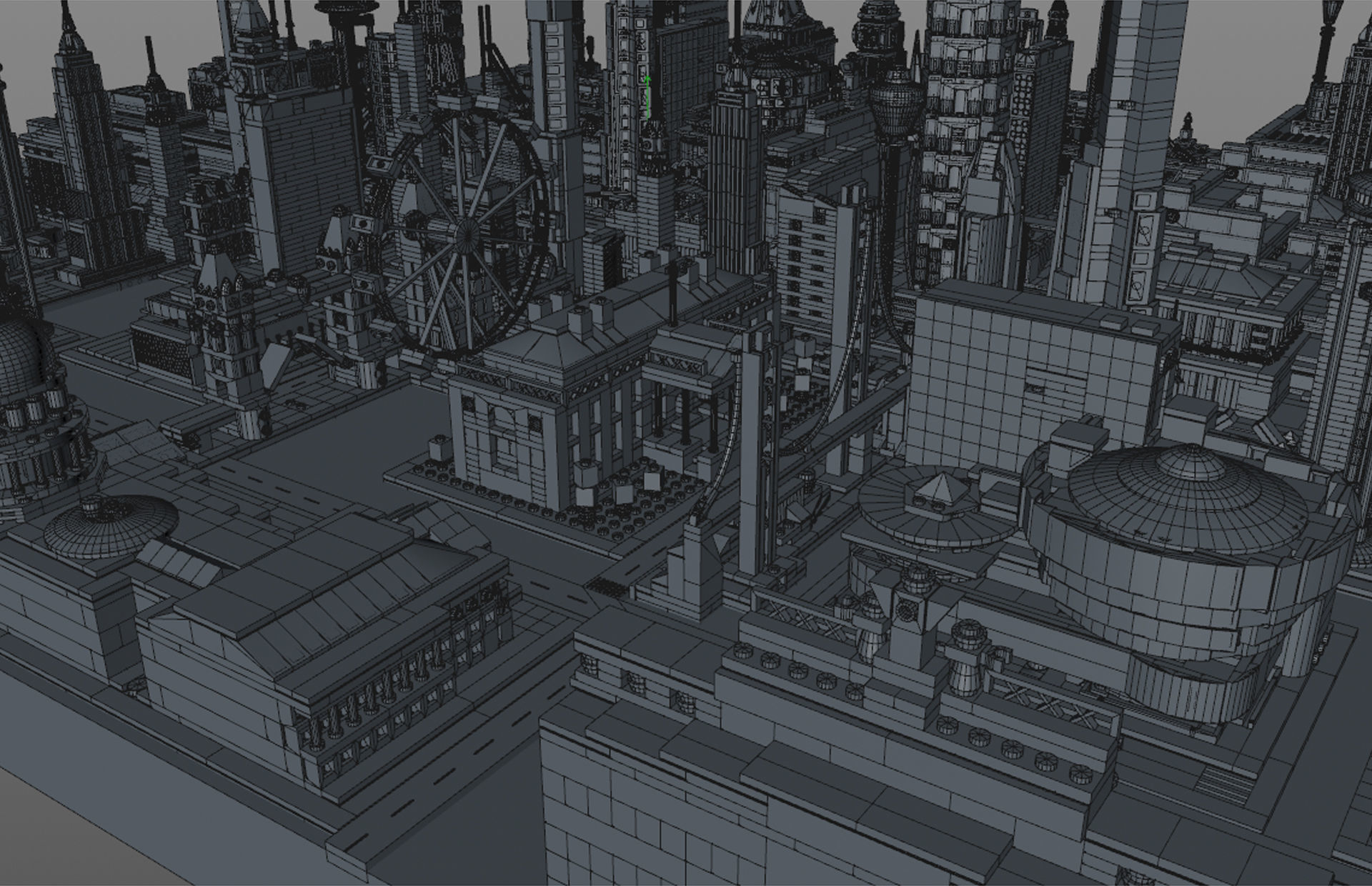 Lego city new 2 Low-poly 3D model_8