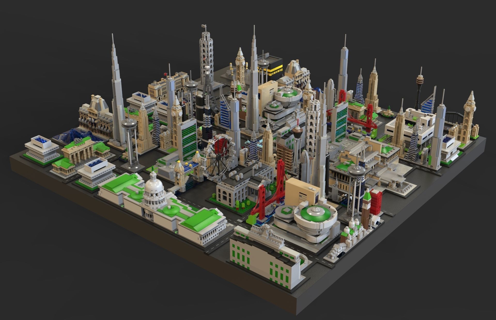 Lego city new 2 Low-poly 3D model_4