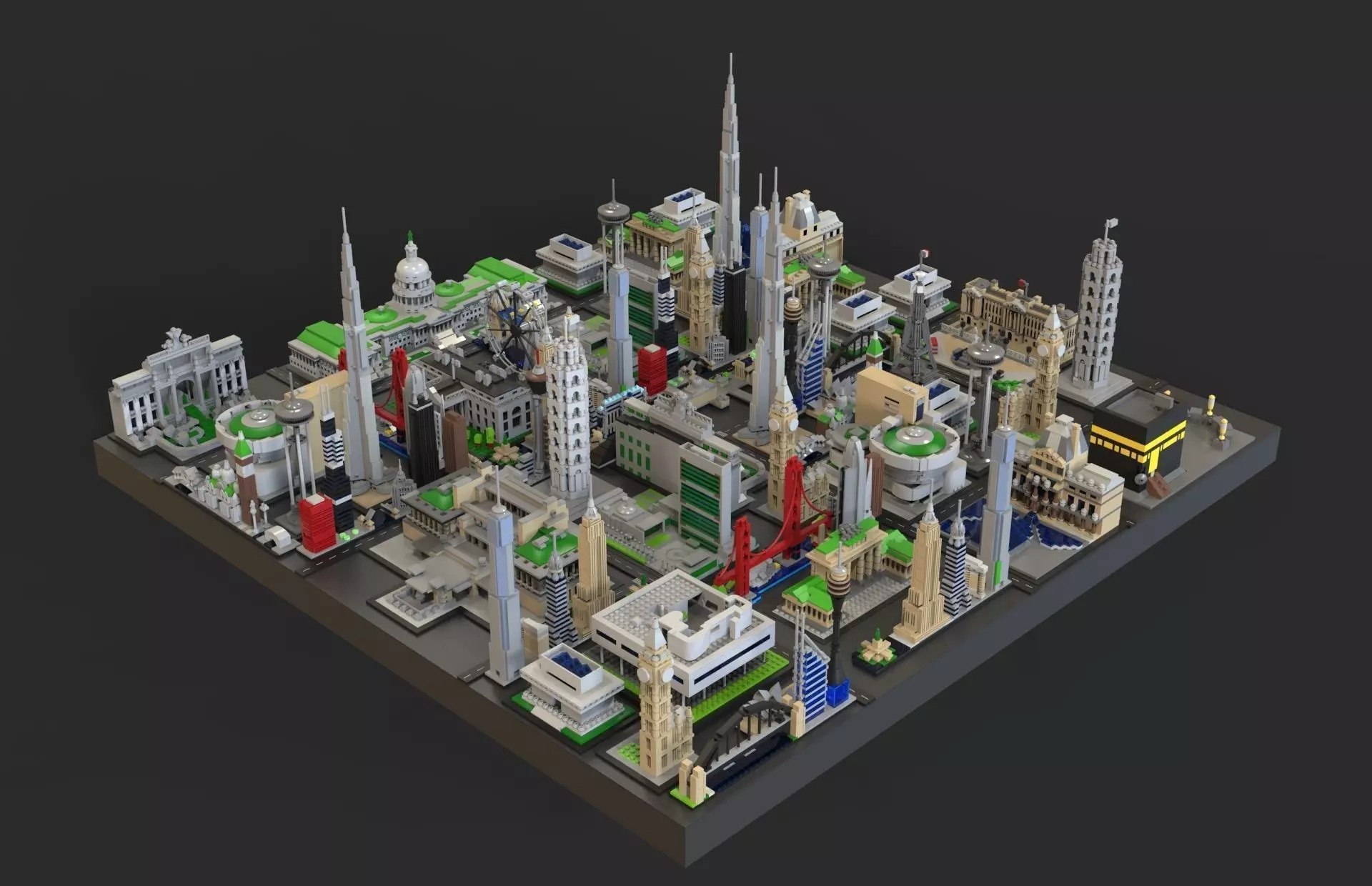 Lego city new 2 Low-poly 3D model_0