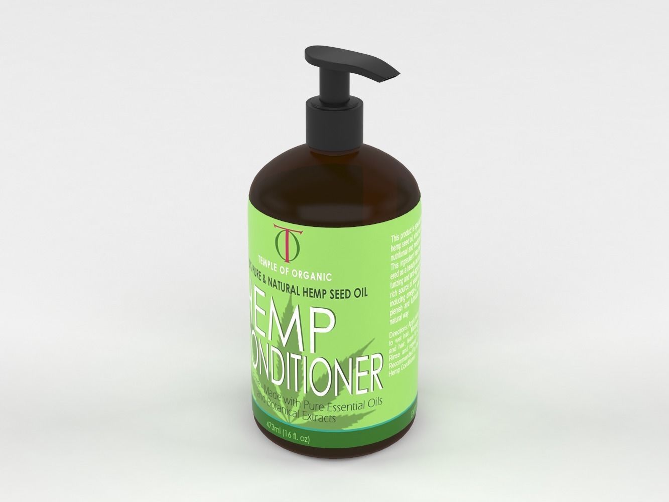 Hemp Hydrate Shampoo and Conditioner 3D model_8