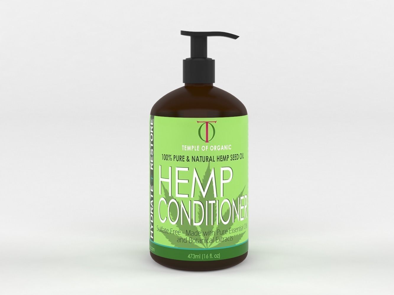 Hemp Hydrate Shampoo and Conditioner 3D model_5