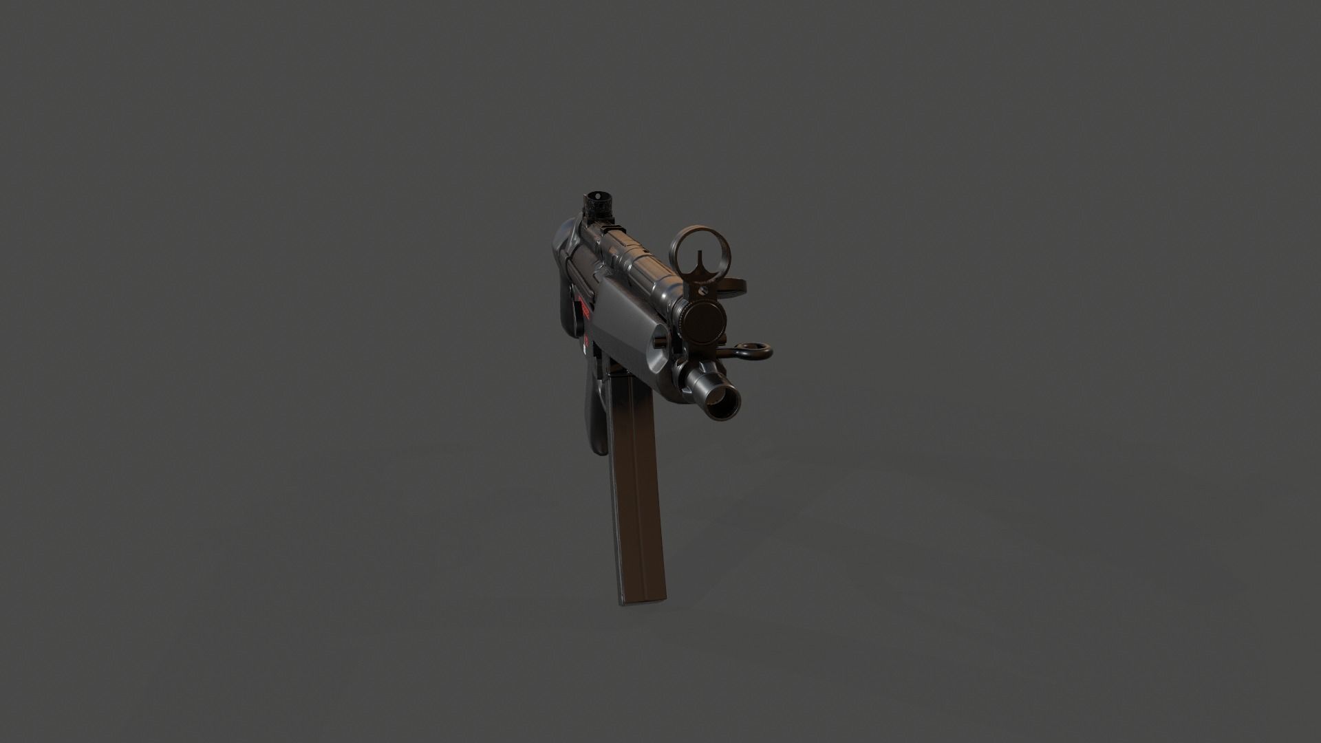 MP5A3 gun Low-poly 3D model_5