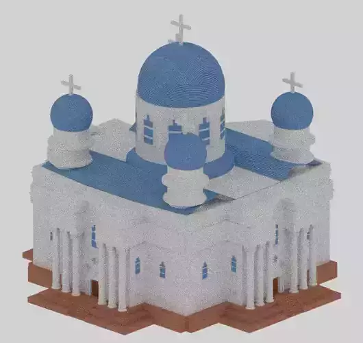 3D Russian model  Soboras  Church