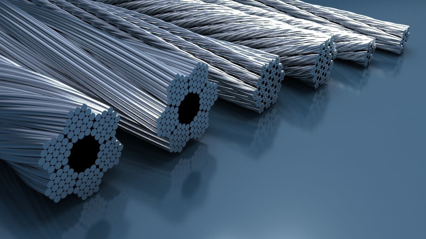 Steel ropes 3D model | CGTrader